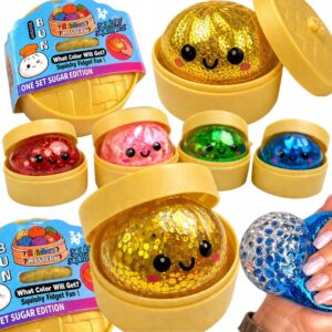 Antystresowy pierożek squishy brokatowy gniotek sensoryczny hit